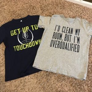 2 pc boys tee shirts
